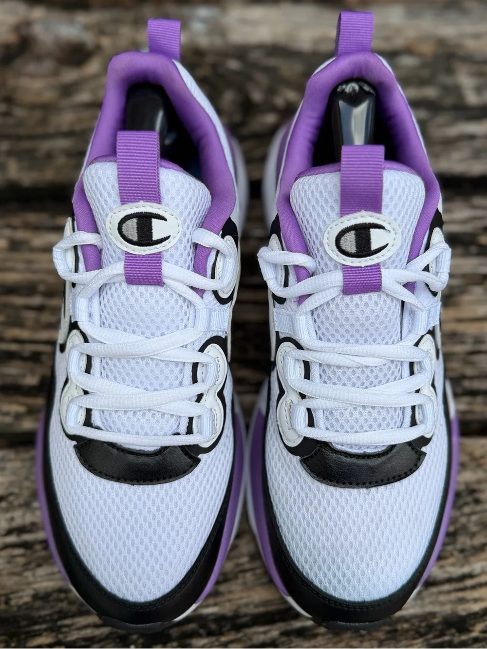 Champion Kinna Cadence Women’s Size 8  Lavender Black White Tennis Shoes X2